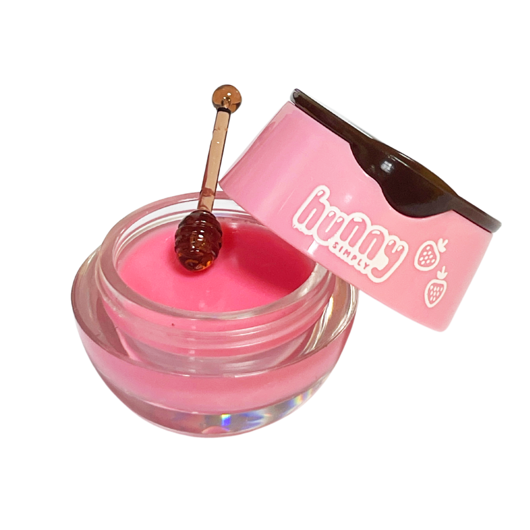 Hunny Simply Strawberry Lip Balm with Hunny Dipper Applicator