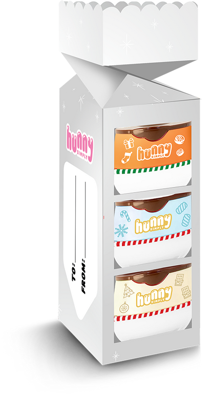 Limited Edition Hunny Simply Christmas Crackers – 3 Lip Balm Gift Set