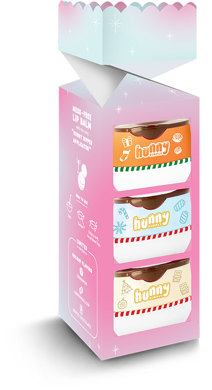 Limited Edition Hunny Simply Christmas Crackers – 3 Lip Balm Gift Set